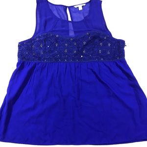 American Eagle Royal Blue Sleeveless Top